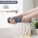 Homaxy Dishcloths Set, 12 x 12 Inches and 13 x 28 Inches, Set of 8 Bulk Kitchen Towels Set, Dark Grey and Premium Kitchen Towels(18”x 28”, 6 Pack), Grey