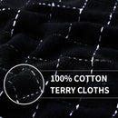 Homaxy Dishcloths Set, 12 x 12 and 13 x 28 Inches, Set of 8 Bulk Cotton Terry Kitchen Towels Set, Black and Premium Kitchen Towels(18”x 28”, 6 Pack), Grey