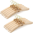 TOPIA HANGER Padded Hangers for Women Clothing, 10-Pack Thick Foam Padded Satin Hangers No Shoulder Bump for Sweaters, Coat, Blouses, Dresses (Champagne Gold), CT18CP10
