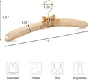 TOPIA HANGER Padded Hangers for Women Clothing, 10-Pack Thick Foam Padded Satin Hangers No Shoulder Bump for Sweaters, Coat, Blouses, Dresses (Champagne Gold), CT18CP10