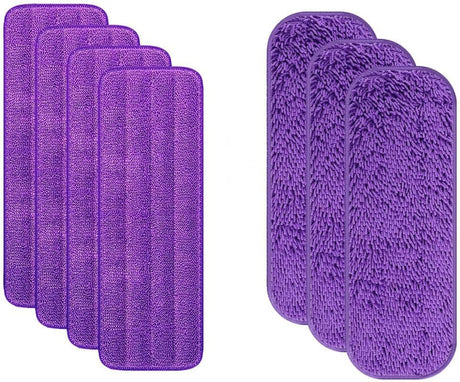 Reusable Power Mop Refills Pads Compatible with Swiffer PowerMop Mop - Power Mop Pads Refill - Washable Microfiber Pads for Multi-Surface Floor Cleaning, 4 Pack+3 Pack