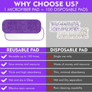 Reusable Power Mop Refills Pads Compatible with Swiffer PowerMop Mop - Power Mop Pads Refill - Washable Microfiber Pads for Multi-Surface Floor Cleaning, 4 Pack+3 Pack