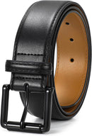 Men Genuine Leather Belt Mens Dress Belt Pin Buckle for Jeans Pants