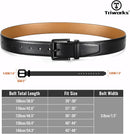 Men Genuine Leather Belt Mens Dress Belt Pin Buckle for Jeans Pants