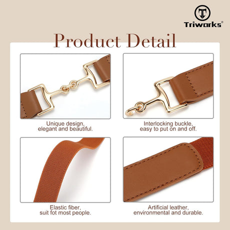 Belts for Women Adjtable Skinny Elastic Belt for Dresses