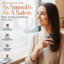 Mini Hair Straightener, Rechargeable & Cordless 3-Temp Hot Brh, Portable Styler for Smoothing, Volumizing & Straightening, Perfect for Travel, Home, On-The-Go (Pink)
