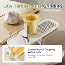 Garlic Press Rocker - Stainless Steel Garlic Crher, 2026 New Garlic Mincer and Chopper, Portable Garlic Grinder Cutter with Container, for Kitchen Smashing Garlic Vegetable (Green)