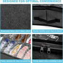 Under Bed Shoe Storage Organizer for Closet, Fits 32 Pairs Underbed Shoes Box Storage Containers Under the Bed Storage Foldable with Sturdy Handles&Clear Window for College Dorms Grey, Set of 2