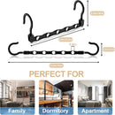 24 Pack Hangers Space Saving Magic Space Saver Storage Smart Plastic Clothes Hanger Organizer Closet Organizers and Storage for Closet Wardrobe Apartment College Dorm Room Essentials, Black