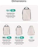 Compression Packing Cubes, 6 Set/4 Set/2 Set Travel Packing Cubes for Carry on Suitcases, Compression Suitcase Organizers Bag Set & Travel Cubes for Luggage, Lightweight Packing Organizers