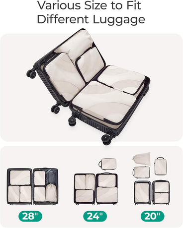 Compression Packing Cubes, 6 Set/4 Set/2 Set Travel Packing Cubes for Carry on Suitcases, Compression Suitcase Organizers Bag Set & Travel Cubes for Luggage, Lightweight Packing Organizers