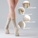 Pilates Socks for Women Mid Calf Slouch Yoga Socks with Non Slip Grippers for Barre Boot Sock 3 Pairs