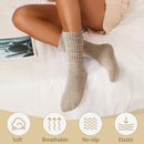 Women's Slouch Socks Long Boot Scrunch Sock Soft Cotton Knit Cozy Socks 3 Pairs