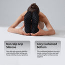 Pilates Grippy Socks for Women Striped Crew Cotton Chioned Non-Slip Yoga Barre Workout Socks 4 Pairs