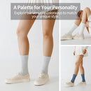 Women’s Combed Cotton Socks 5 Pairs, Cozy Soft Crew&Ruffled Knit Ladies Socks for Casual Troer Dress