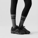 Womens Striped Socks Cotton Athletic Running Chioned Calf Socks Casual School Style 3 Pairs