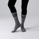 Pilates Grip Socks for Women,Striped Yoga Non Slip Chioned Long Socks for Barre, Dance, Workout 3 Pairs