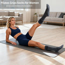 Pilates Grip Socks for Women,Striped Yoga Non Slip Chioned Long Socks for Barre, Dance, Workout 3 Pairs