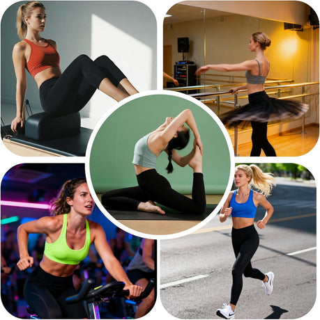Pilates Grip Socks for Women,Striped Yoga Non Slip Chioned Long Socks for Barre, Dance, Workout 3 Pairs