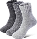 Merino Wool Socks for Women 3 Pairs - Thick Cozy Crew Thermal Boot Socks for Hiking,Cabin Work,Gift,Everyday