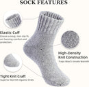 Merino Wool Socks for Women 3 Pairs - Thick Cozy Crew Thermal Boot Socks for Hiking,Cabin Work,Gift,Everyday