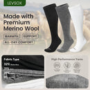 Merino Wool Compression Socks for Women & Men 20-30 mmHg Knee High Graduated Support Socks for Nurses Pregnancy Travel