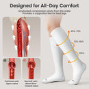 Merino Wool Compression Socks for Women & Men 20-30 mmHg Knee High Graduated Support Socks for Nurses Pregnancy Travel