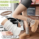 Merino Wool Slouch Boot Socks Thermal Warm Winter Thick Scrunch Cozy Crew Socks for Women 4 Pairs