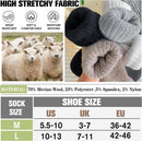 Merino Wool Slouch Boot Socks Thermal Warm Winter Thick Scrunch Cozy Crew Socks for Women 4 Pairs