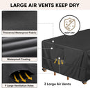Patio Furniture Covers, Outdoor Furniture Covers Waterproof, Heavy Duty Oxford Patio Table Cover for Outdoor Table, Chair, Sofa, Desk (Black, 108"L x 82"W x 28"H)