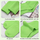 20 Pairs Womens Socks, Solid Color Crew Socks Colorful Lightweight Cotton Athletic Socks