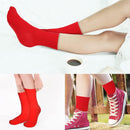 20 Pairs Womens Socks, Solid Color Crew Socks Colorful Lightweight Cotton Athletic Socks