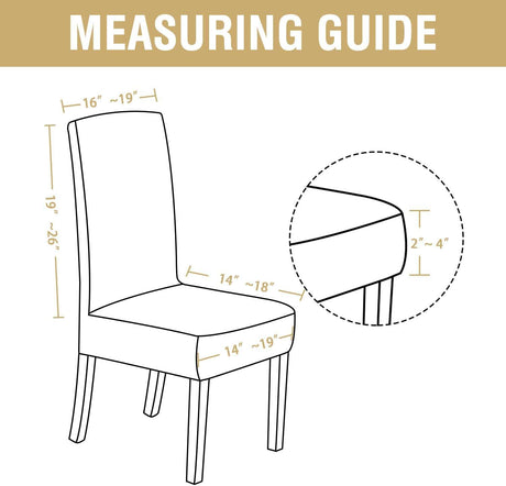 Dining Chair Covers Velvet Stretch Chair Covers for Dining Room Set of 6 Parson Chair Slipcovers Chair Protectors Covers, Soft Thick Solid Velvet Fabric Washable, Ivory