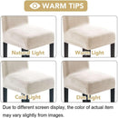 Dining Chair Covers Velvet Stretch Chair Covers for Dining Room Set of 6 Parson Chair Slipcovers Chair Protectors Covers, Soft Thick Solid Velvet Fabric Washable, Ivory