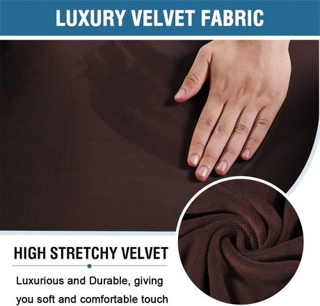 Gaming Chair Covers Slipcover Stretch Seat Chair Cover for Leather Computer Reclining Racing Ruffled Gamer Chair Protector Without Chair 2 piece，Brown