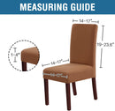 100% Waterproof Dining Chair Covers Stretch Chair Covers for Dining Room Set of 6 Parson Chair Slipcovers Chair Protectors Covers Dining, Soft Thick Solid Fleece Fabric Washable, Camel