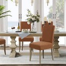 100% Waterproof Dining Chair Covers Stretch Chair Covers for Dining Room Set of 6 Parson Chair Slipcovers Chair Protectors Covers Dining, Soft Thick Solid Fleece Fabric Washable, Camel
