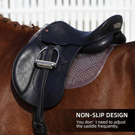 Non Slip Gel Saddle Pad for Horse TPE Half Pad for Back Breathable Provide Ample Cushioning for Injury Prevention and Pressure Relief for Western Horse Under Saddle Dressage Jumping Training