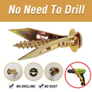 Self-Drilling Anchors Screws, 2024 New Zinc Plated Steel Self-Drilling Anchors Drilling Drywall Anchors with Screws, Wall Anchors Easy Application for TV Bike Cabinet (50, 12 mm x 30 mm)