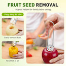 Apple Corer Tool, 2PCS Stainless Steel Fruit & Vegetable Corers for Red Bell Peppers, Apples, Pears - Easy Clean Kitchen Gadget (silver)
