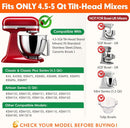 K45DH Dough Hook for KitchenAid 4.5–5 Quart Tilt-Head Stand Mixers, Coated C-Shaped Bread Hook Attachment, Replacement for K45 K45SS KSM90 KSM150, Kneads Pizza & Yeast Dough
