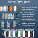 Car Phone Holder for Magsafe, 360° Adjustable Foldable Car Mount [108LBS Strongest Suction & 2800gf Magnetic] Portable for Car/Gym/Mirror Mount/Daily Stand for iPhone and All Smartphones, Black
