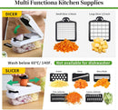 18-in-1 Vegetable Chopper Mandoline Slicer for Kitchen, Food Chopper with Container, Veggie Cutter, Onion Mincer Tomato Dicer, Fruit Slicer Spiralizer, Cheese Grater, Kitchen Gadgets House Essentials