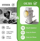 Rotary Cheese Grater Hand Crank - Cheese Shredder with 5 Blades & Storage Room, Easy to Clean, Stable Suction, Labor-Saving Handle, Rotary Grater Slicer for Fruit, Vegetables, Nuts, Chocolate