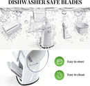 Rotary Cheese Grater Hand Crank - Cheese Shredder with 5 Blades & Storage Room, Easy to Clean, Stable Suction, Labor-Saving Handle, Rotary Grater Slicer for Fruit, Vegetables, Nuts, Chocolate