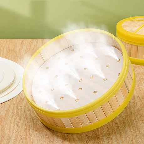 100 PCS Bamboo Steamer Liner, 10