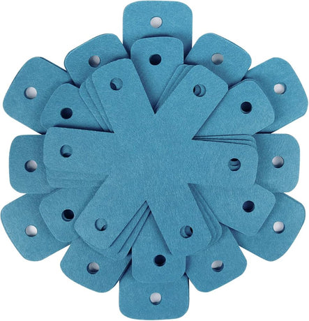 Pot Pan Protectors, Set of 12 and 4 Different Sizes, Larger & Thicker Cyan Pan Protector Pads, Pan Pot Separator Pads for Stacking and Protecting Your Cookware