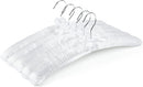 5 Pack 17 Inch Large White Satin Padded Hangers for Women Clothing, Anti Slip Cushioned for Sweaters, Silk Fancy Dress for Wedding, Delicate Cashmere