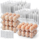 60 PCS 12 Count Plastic Egg Cartons, with 60PCS Date Labels, Clear Reusable Egg Containers Holds for Fresh Medium Eggs Storage, Suitable for Farms, Family, Markets Display
