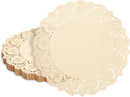 Paper Placemats - 12-Inch Round, Brown, 250 Count - Disposable Placemats & Lace Doilies - Paper Chargers for Dinner Plates - Tea Party Decorations & Wedding Table Decor